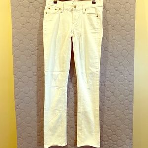 J Crew Matchstick White Pants 25S